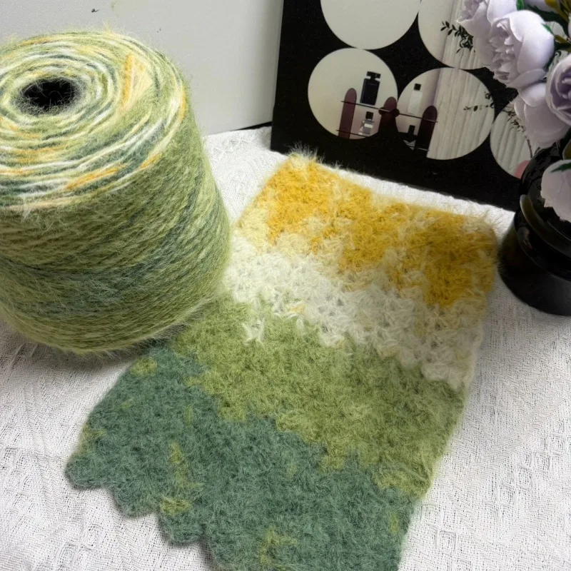 

Wool Blend DIY Gradient Long Velvet Yarn, Hand Woven Sweater, Scarf, Hat, Shawl Material, Using Thread in A Bucket of 500g