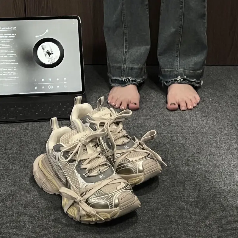 باريس Dad oes 2024 ربيع جديد ثي بوت ريترو مقاومة للاهتراء عادية زيادة الرياضة oes زيادة o الامتصاص