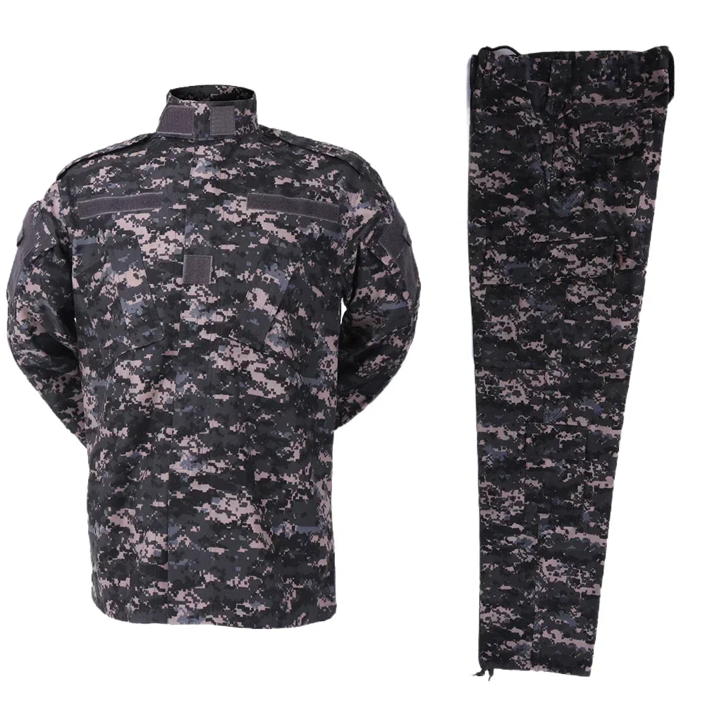 Uniforme de camuflaje táctico, ropa azul marino, uniforme de caza al aire libre, traje de senderismo, uniforme de trabajo de camuflaje