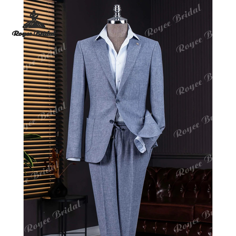 Notch Revers Tweedelig Heren Trouwpak 2026 Single Breasted Zakelijk Avondpak Aangepaste trajes para hombre