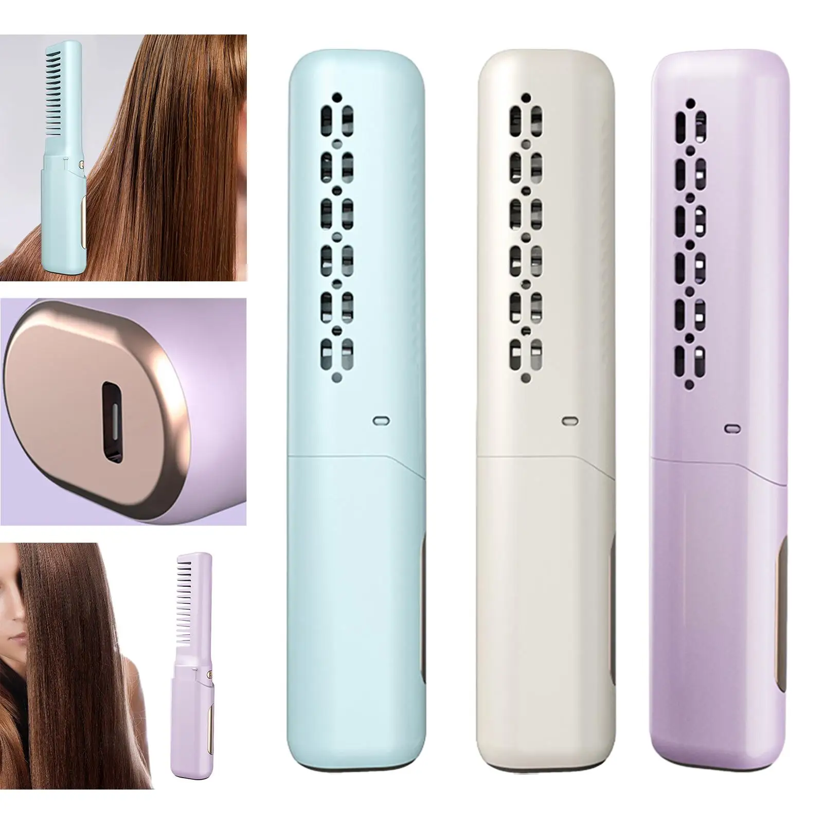 หวีหนีบผมไร้สาย, แปรงหนีบผมแบบชาร์จไฟได้และ