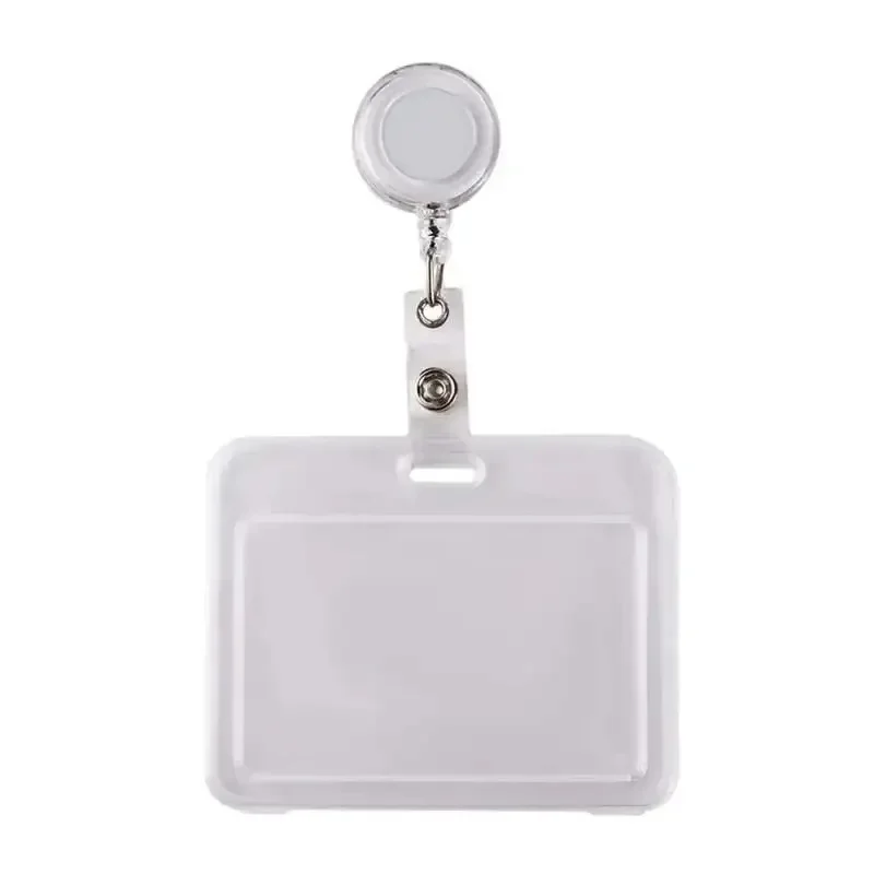 1-3pcs 5Color Transparent Card Cover Women Men Student Bus Card Retractable Pull Badge Holder Business Credit Cards Bank ID Card