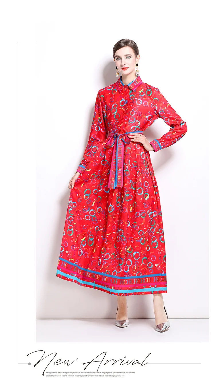 2025 Primavera Verano Vintage estampado de flores vestido musulmán con abertura lateral soporte de mujer cinturón de manga larga Boho Maxi bata ropa de vacaciones
