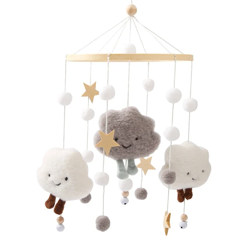 

Cloud hairball wind chime bed Chime baby crib decorative pendant children's room wall decoration