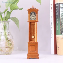1:12 Dollhouse Miniature Wood Floor Clock Grandfather Clock Doll Furniture Model