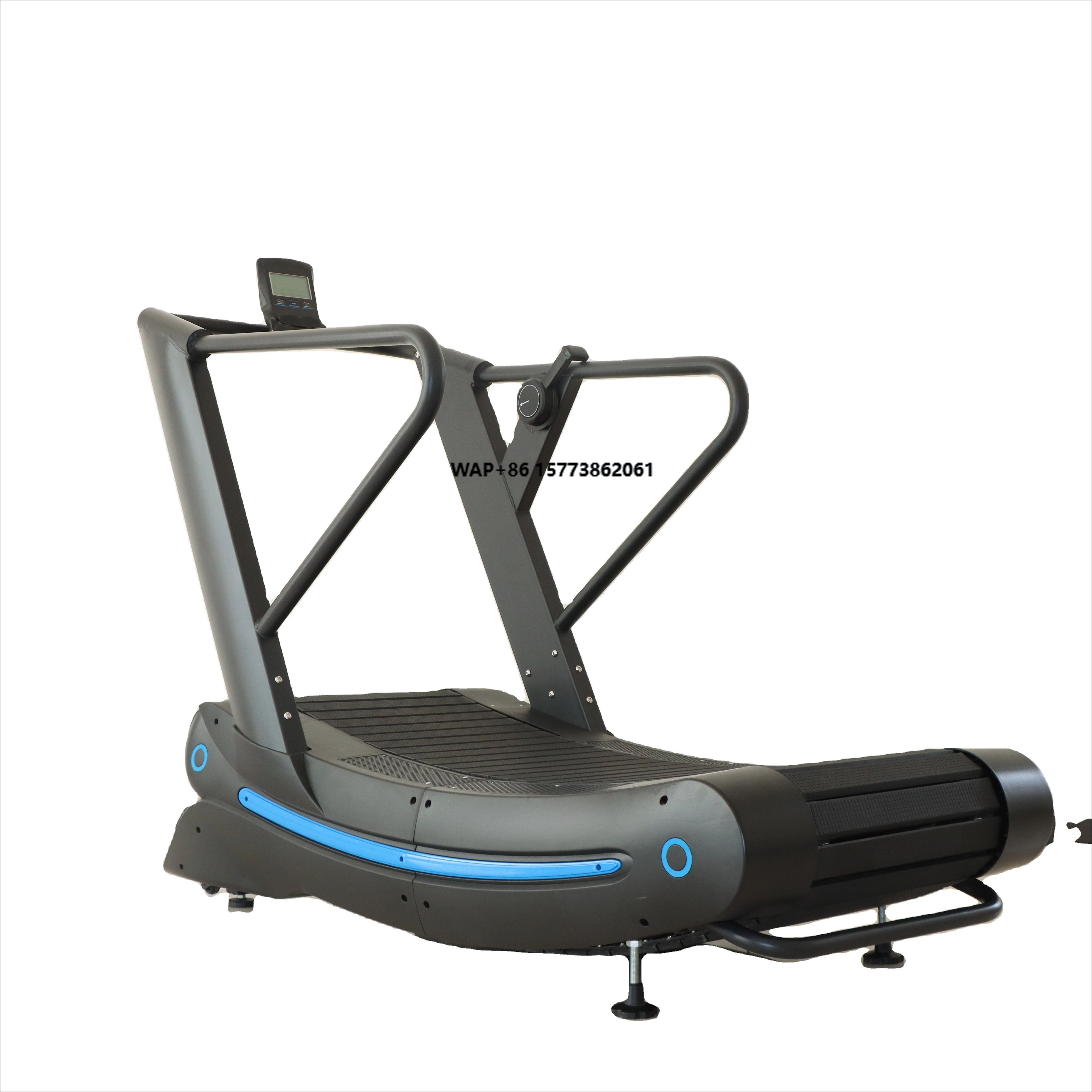 JS10.28 Non-Motorized Commercial Cardio Training Workout Running Machine Mechanical Nylon/Aluminum Belt Curved Treadmill for Gym