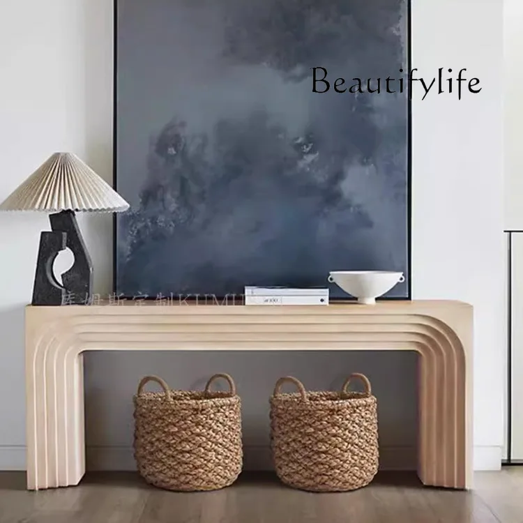 Natural cave stone medieval style porch table cicada style porch table Italian style porch cabinet decoration cabinet back sofa