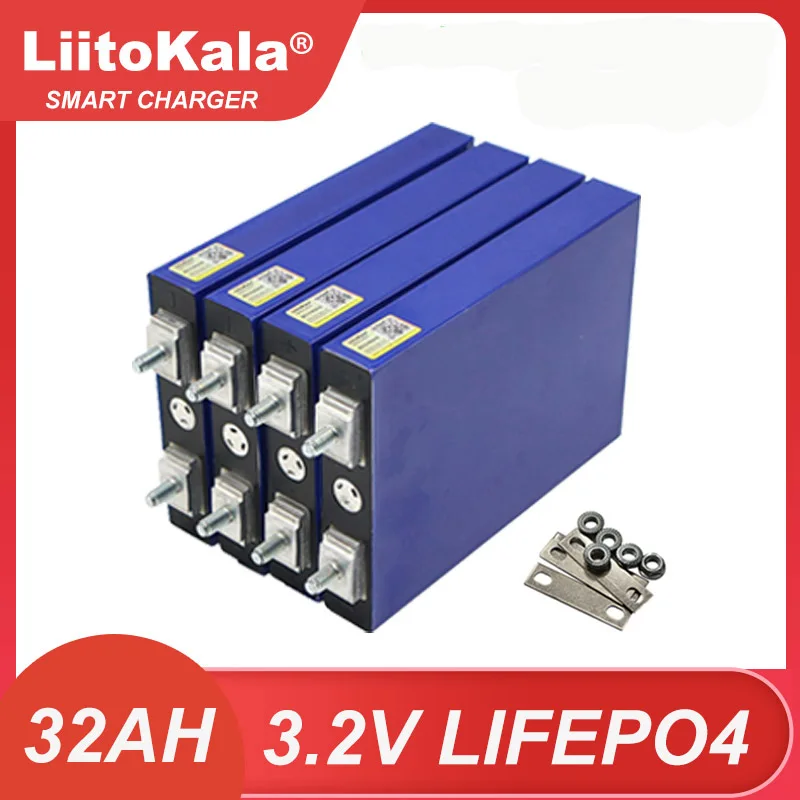 

LiitoKala 3.2V 30AH 5C Battery LiFePo4 Lithium for diy 12V E-bike Scooter Wheel Chair AGV Car Golf Carts Cycle Life Times Stud