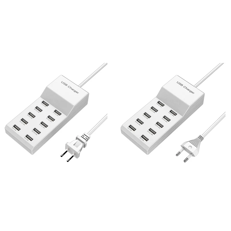 

USB-док-станция для зарядного устройства, USB-зарядная станция, умное USB-зарядное устройство, настольное быстрое зарядное устройство USB для нескольких устройств, вилка стандарта США