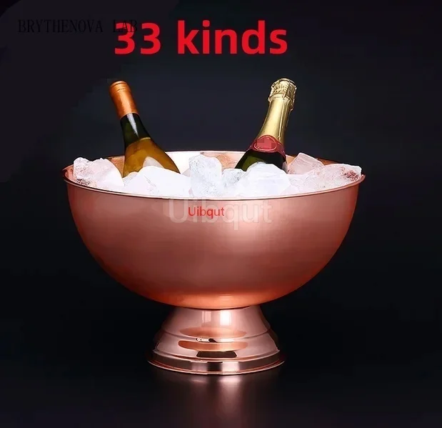 304 stainless steel Deer Head ear GOLDSILVER big ICEBOWLBUCKET CHAMPAGNE Large Champagne Bar Bucket Beer Basin