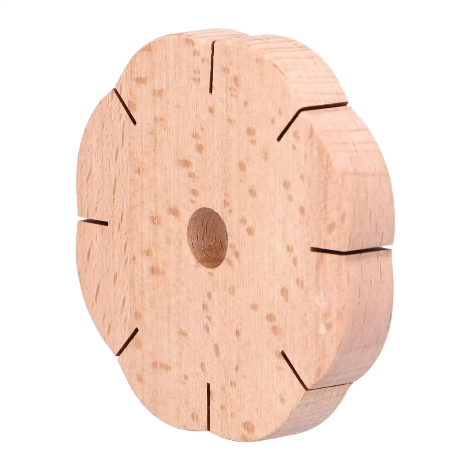 Wooden Round Kumihimo Disc 8 Slot Braiding Loom Beading Plate for DIY Bracelet and Anklet Jewelry Craft view 4