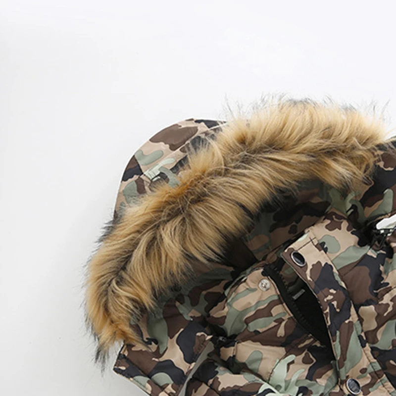2-6 Years Autumn Winter Boys Jacket Warm Fur Collar Fashion Baby Girls Coat Hooded Zipper Outerwear Birthday Gift Kids Clothes