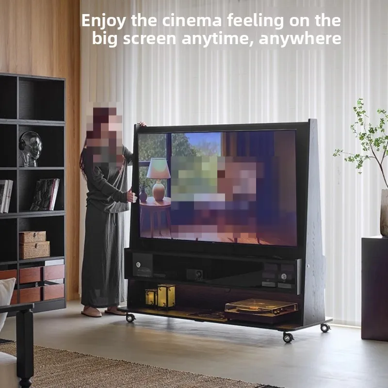 

SM solid wood mobile TV cabinet living room home antique storage integrated TV bracket cabinet