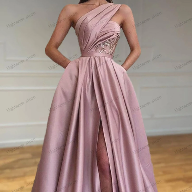 

Simple Evening Dresses Vintage Prom Dress Sleeveless Backless Robes Sexy High Slit Dress For Formal Party 2024 Vestidos De Gala