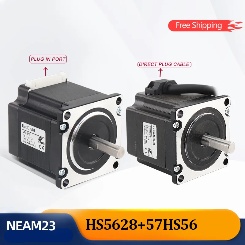 23HS5628 Nema23 Stepper Motor 57 motor 4-lead 56mm 2.8A 6.35mm 8mm diame CNC Laser Grind Foam Plasma Cut Step Motor