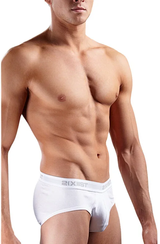New men\'s comfort briefs Threaded simple double-pocketed conventional briefs