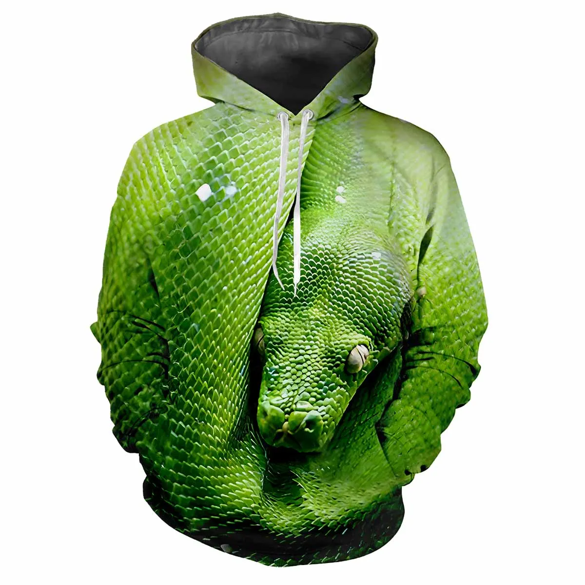 Animal Snake 3d Printing Spring Autumn Men\'s Hoodie Hip Hop Horror Alternative Fashion Creative Street Sex Casual Pullover Top