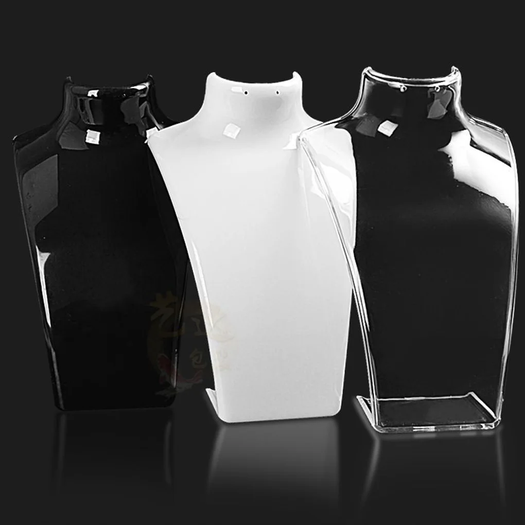 Acrylic Mannequin Jewelry Holder Shopping Mall Choker Display Stand