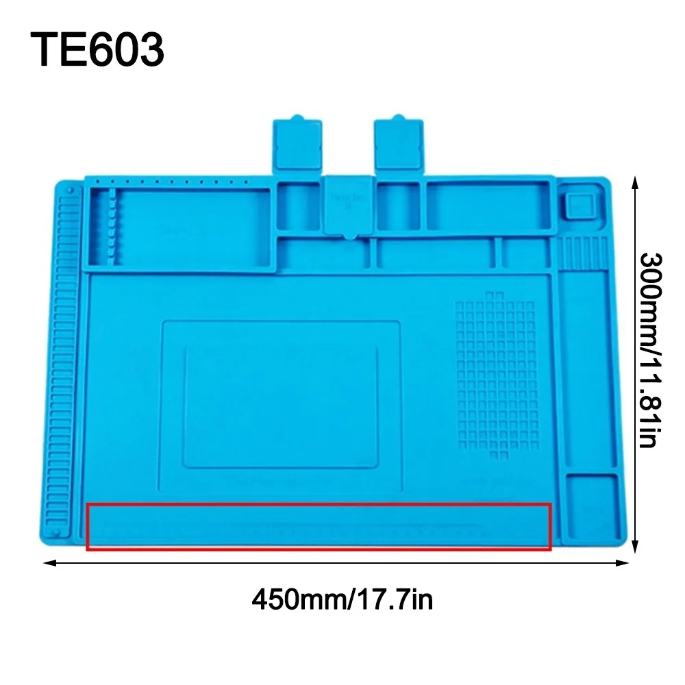 Silicone Soldering Station Mat Anti-Static Heat Resistant Electronic Repair Mat Non-Slip Soft Texture Rubber Repair Desk Mat