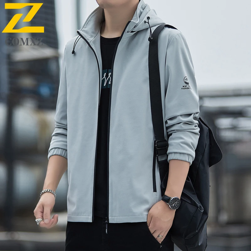 

High Quality Men Jacket 2025 Spring Autumn New Trendy Versatile Comfortable Breathable Hooded Jacket Outdoor Sports Travel Coat
