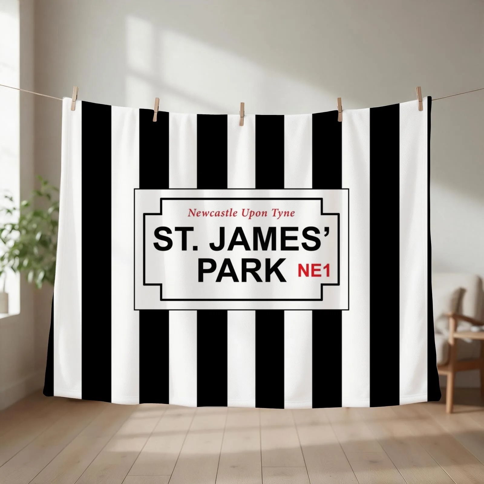 St James Park Street Sign Throw Blanket Beach Soft Beds warm winter Soft Blankets