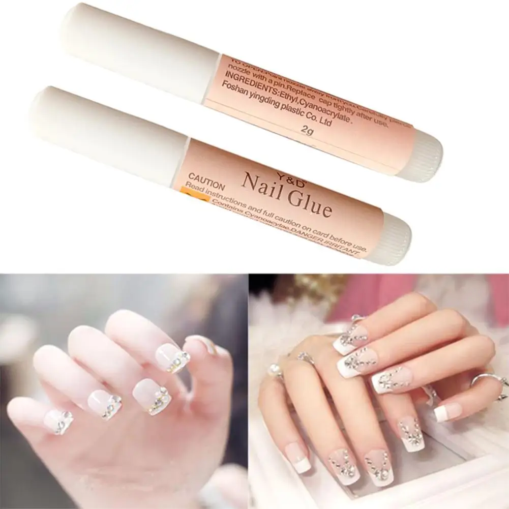 Cola de secagem rápida para unhas postiças, Glitter Acrílico Prego, Beleza Profissional, Decoração Rhinestone, 2 A7H3, 1Pc