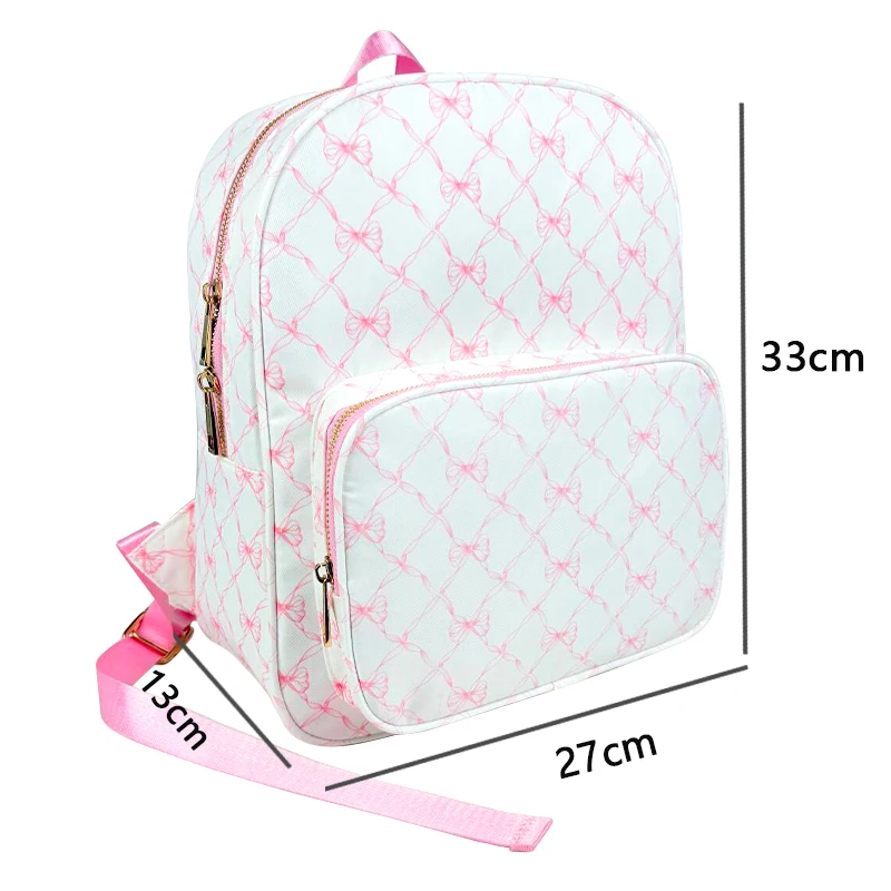 New Bow Print backpack High Quality Waterproof Nylon Women Backpack Travel Storage Backpacks Schoolbag for Girls Bookbag