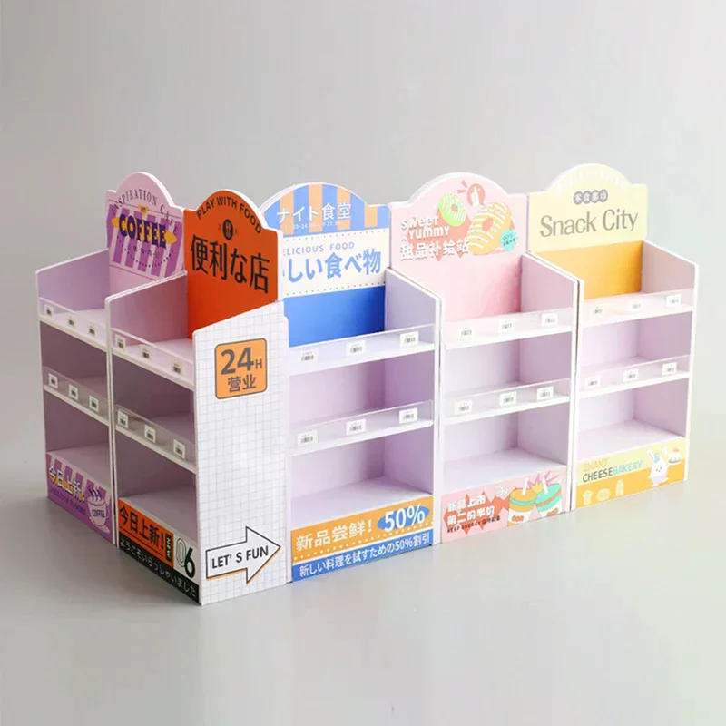 

Miniature Cute Drink Food Supermarket Store Shelf Dollhouse Accessories Pretend Play Furniture Cabinet Shelf Kitchen Gift