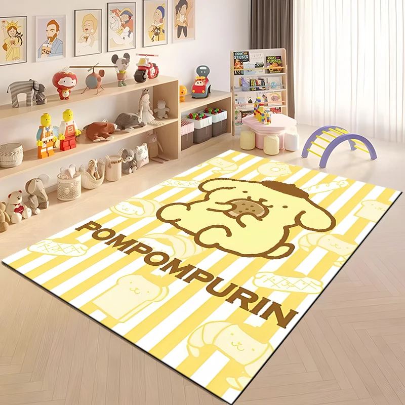 

Sanrio Pom Pom Purin Pattern Carpets Bedroom Play Mats Rug Bedroom Decor Carpet Livingroom Rug Crawl Mat Christmas Gift Rug