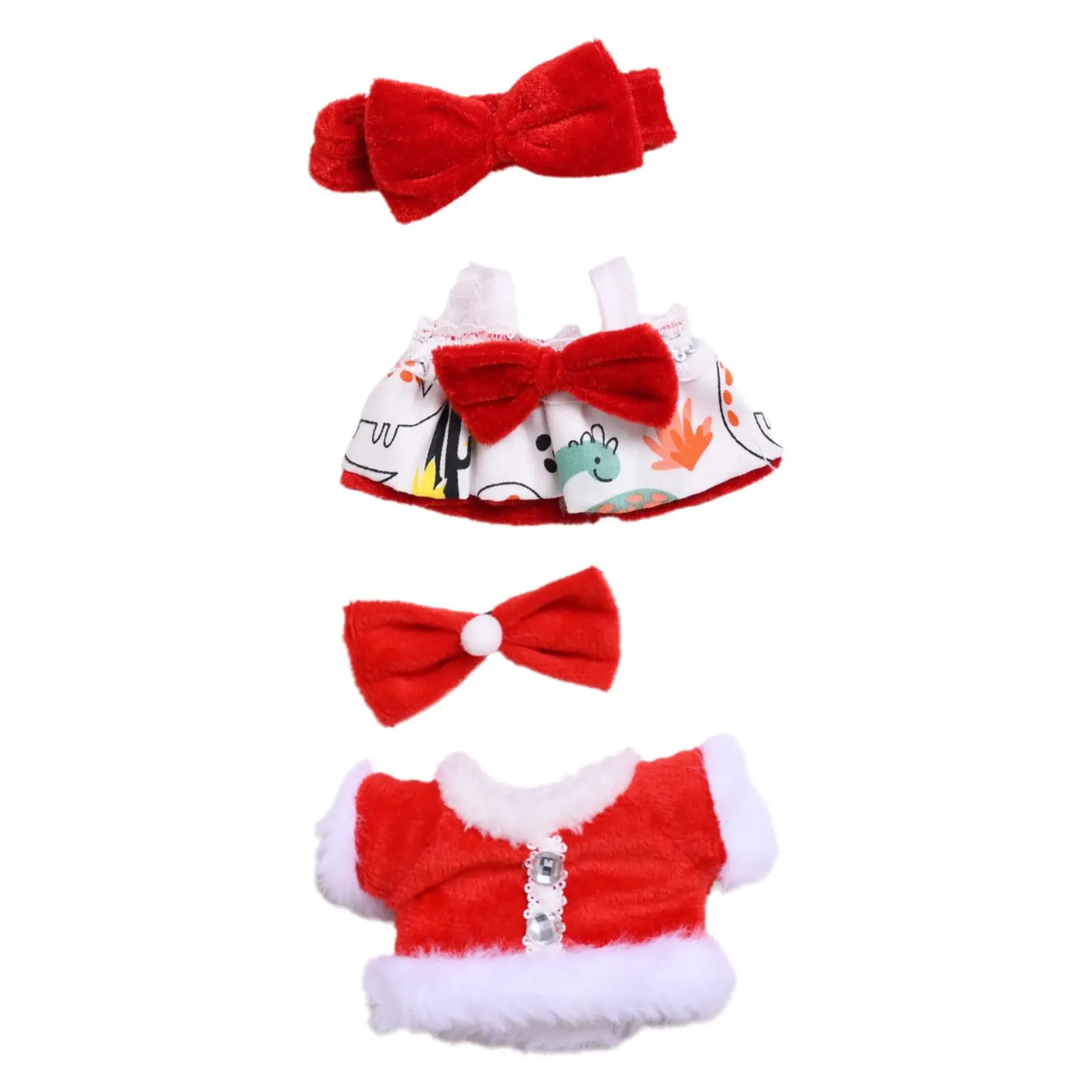 Ensemble de vêtements de poupée en peluche avec couvre-chef, bricolage pour enfants, accessoires de Costume à la mode, vêtements de jeu de simulation pour poupée de 17cm et 15cm