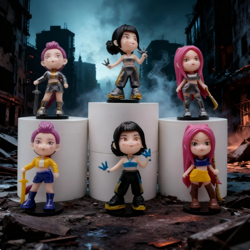 6 pcs/8 pcs/12 pcs Anime KPOP Demon Hunters Pluche Heks Jacht Serie Model Beeldjes kinderen speelgoed Beeldjes Geschenken Kerstcadeaus