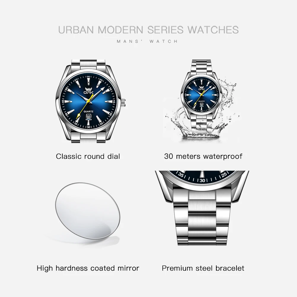 OPK 6088 Classic Round Original Quartz Movement Watch Premium