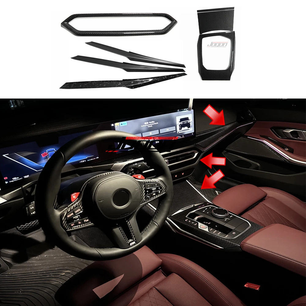 

2022+ For BMW G20 G21 G22 G23 G26 I3 I4 Carbon Fiber Interior Modification Carbon Fiber Texture Central Console Dashboard Panel