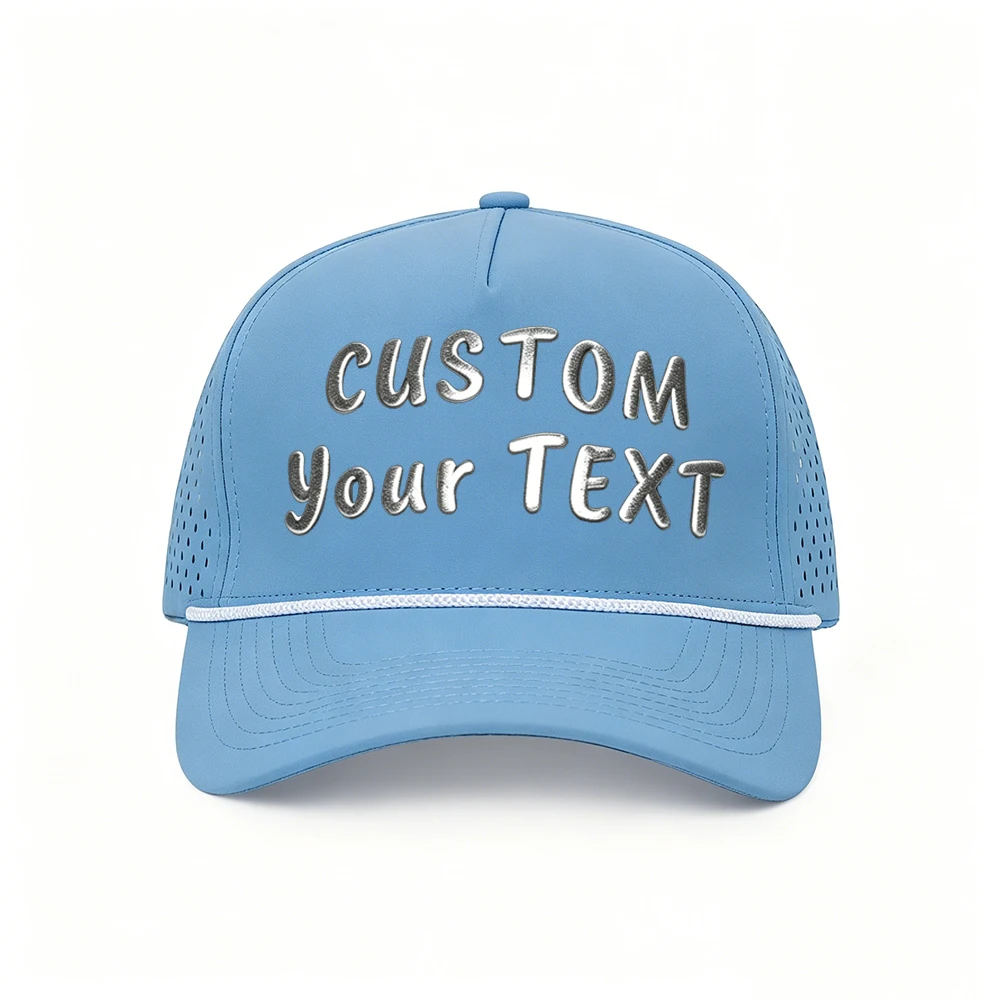 Custom Logo Baseball Cap Unisex Breathable Mesh Quick-dry Men's Hat Puff Print Baseball Cap Sun Hat Men Curved Brim Custom Logo