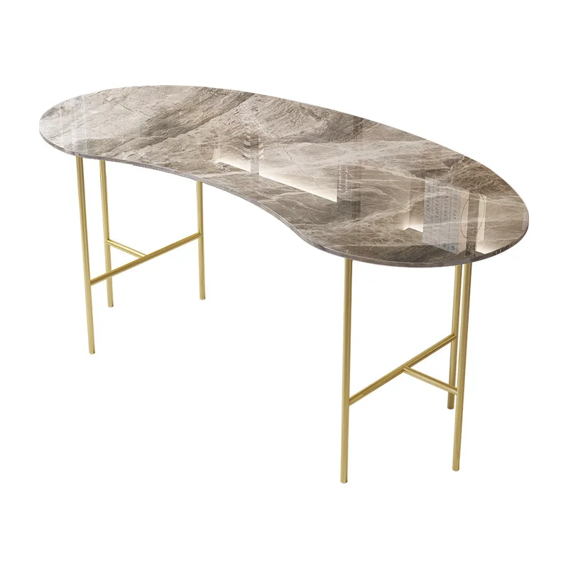 현대적인 가벼운 럭셔리 창의적인 심플한 암석 슬래브 책상 미니멀리스트 침실 곡선형 컴퓨터 인터넷 유명인 스타일 책상