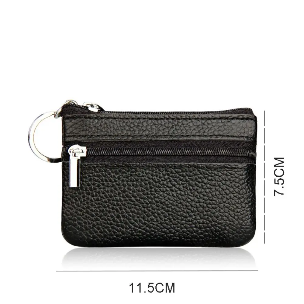 Monedero de cuero PU a la moda, tarjetero, Mini monedero de lujo con cremallera, monedero, bolsa para mujer y hombre