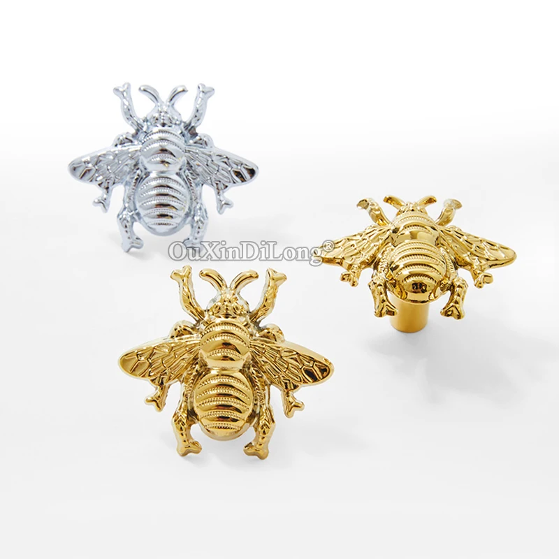 

HOT 4PCS Solid Pure Brass Little Bee Furniture Pulls Handle Drawer Knobs Cupboard Wardrobe Kitchen Dresser TV Wine Cabinet Pulls