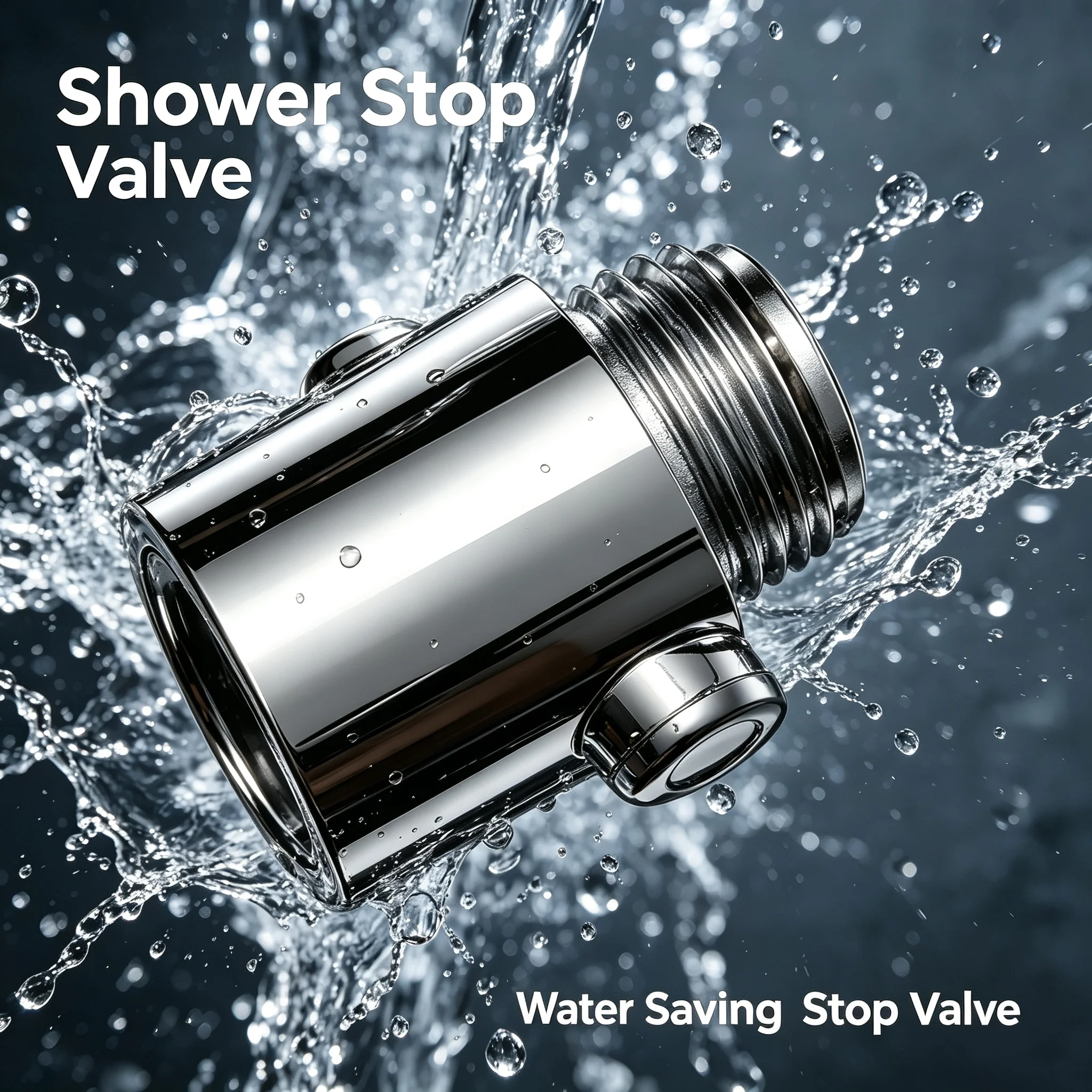 ABS Shower Water Stop Valve with Bidet Switch Key Flow Regulation Bathroom Accessory Shower Arm Splitter
