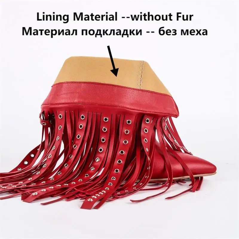 Onlymaker أشار تو هامش خنجر عالية الكعب حذاء من الجلد منتصف العجل الأحذية موضة الجانب سستة الأحذية #6