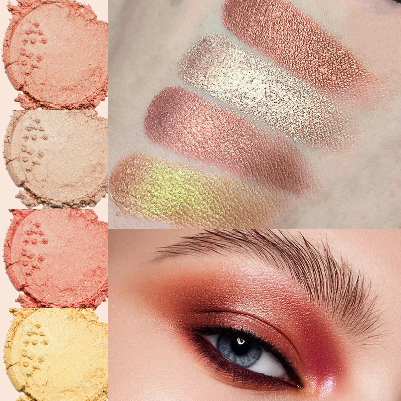 Monochrome Highlights Eye Shadow Mud Mashed Potato Bright Mirror Crystal White Pearl Light Glitter Eyeshadow Palette