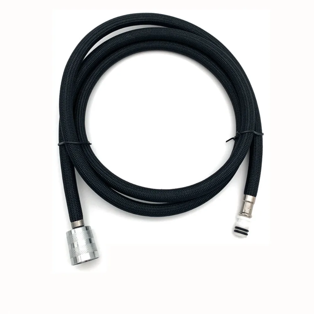 Bourdillat F1/2 M15*1 Replacement Faucet Hose Quick Connect Pull Out Hose Nylon Hose Tube Gray / Black 150cm Kitchen Accessories
