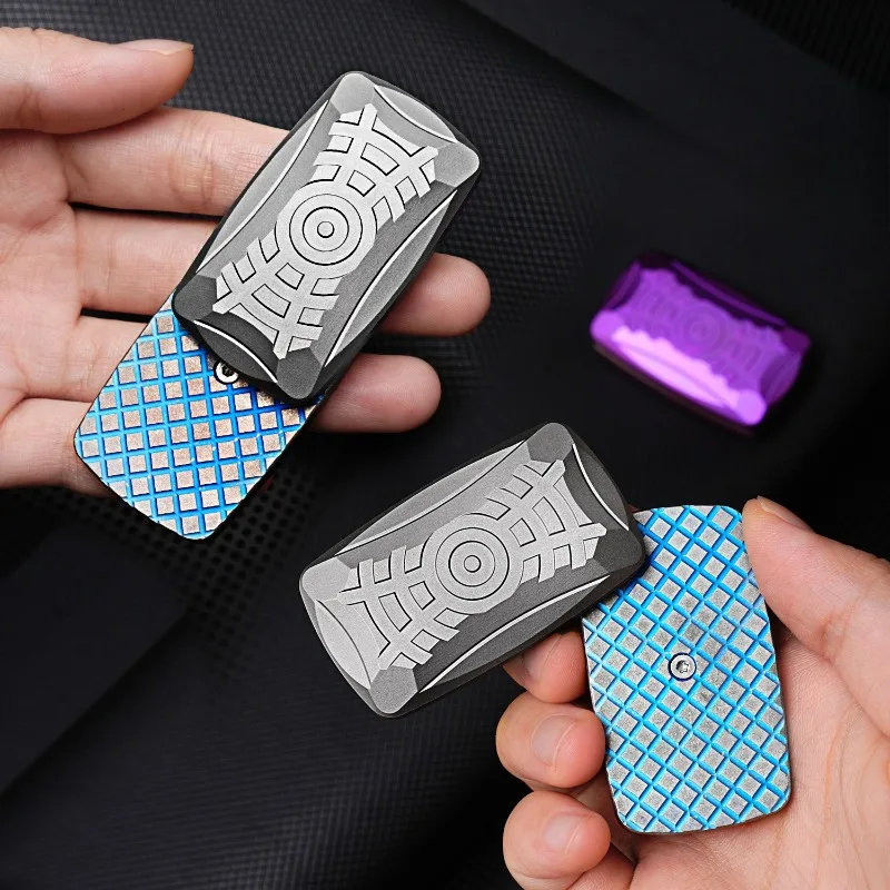 Titanium Alloy EDC Fidget Slider Magnetic Push Toy Stress Relief Toy Adults Men Portable Desk Office Anti Stress Gadget Gift