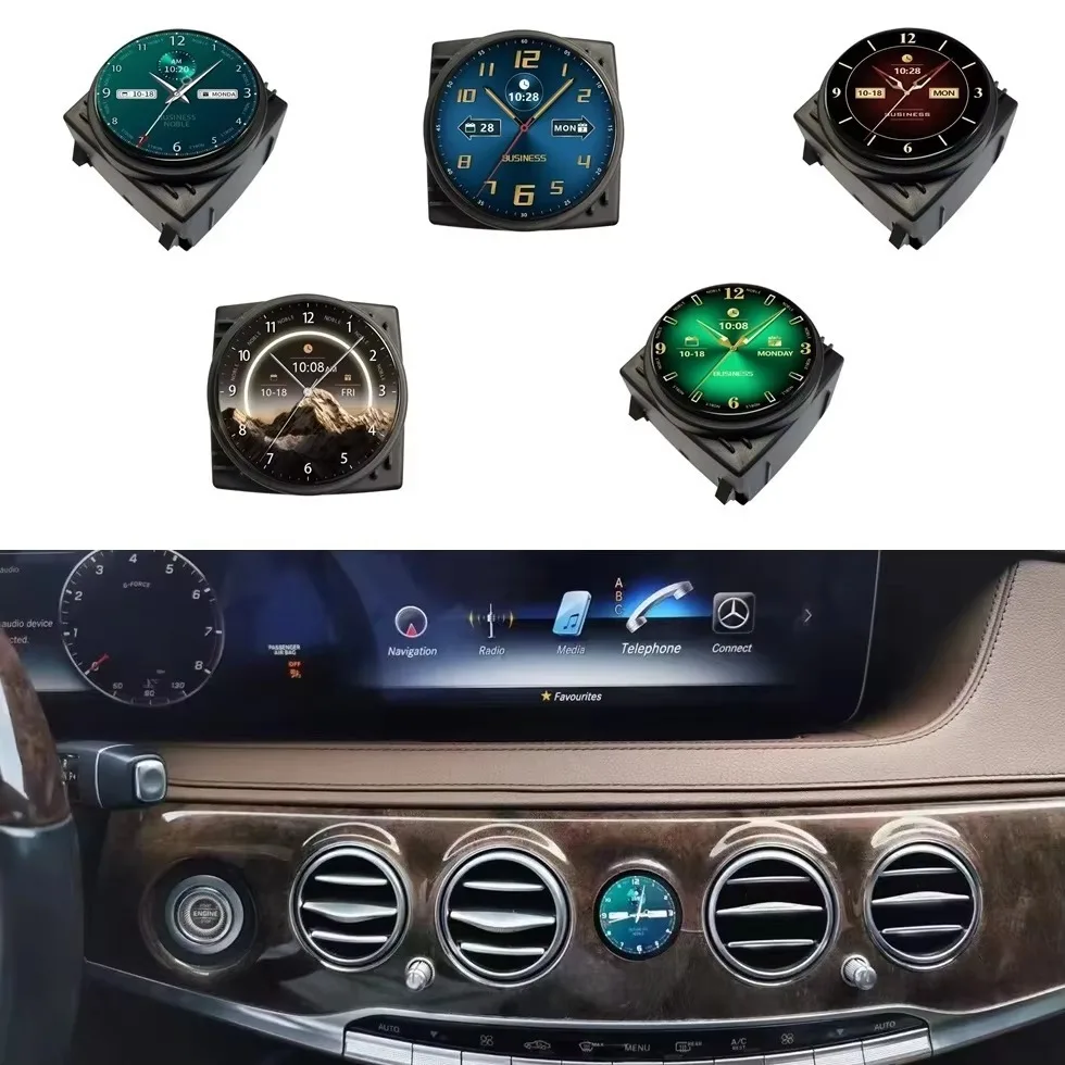 Car Time Electronic Meter for Benz C W205 E W213 S W222 G W433 Cls W219 Stopwatch LCD Smart Clock Built-in Touch Function