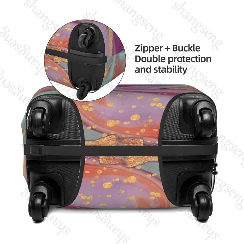 Fashion golden marble Travel Luggage Cover Elastic Suitcase Trolley Protector Cover dust cover Suitcase Case For 18-32