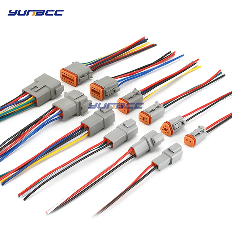 1 Pc Deutsch DT Connector With 15CM Wiring Harness DT06-2S/DT04-2P 2P 3P 4P 6P 8P 12P Waterproof Electrical Plug