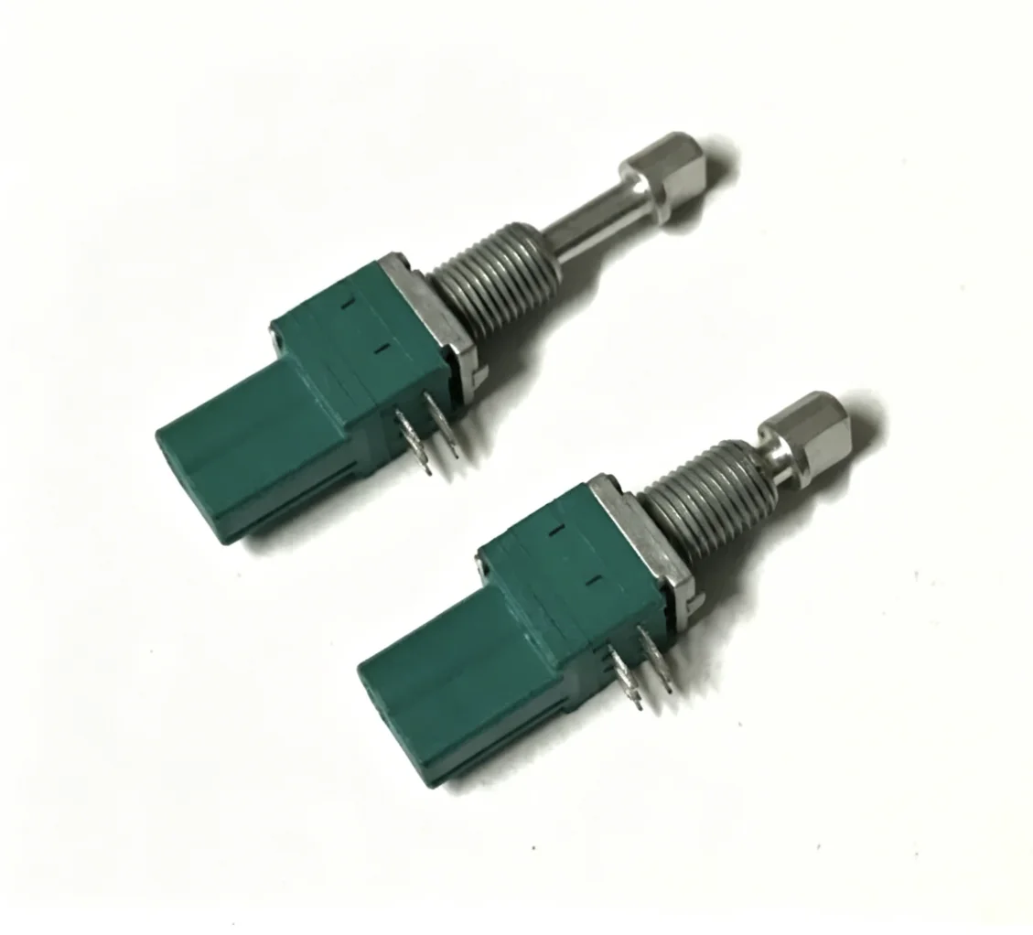 Precision push-pull shaft potentiometer with locking device RK097121TD57 dual gang B10K power amplifier audio potentiometer 1pcs
