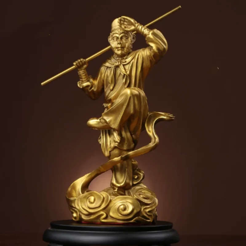 Retro brass Great Sage Equal to Heaven Sun Wukong Buddha statue ornament home living room desktop Chinese style decoration