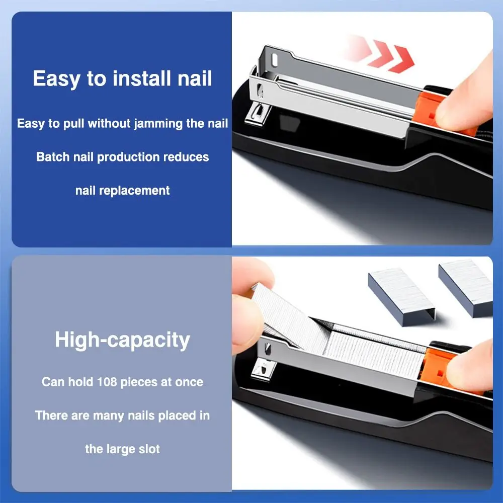 Use 24/6 Staples Stapler Mini Portable Color Stapling Machine Effortless Large Size Manual Binding Tool Bookbinding Supplies