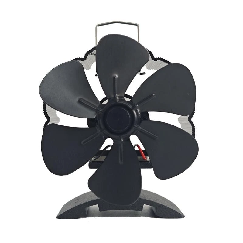 

652F Aluminum 6 Leaves Heat Powered Fireplaces Stove Fan for Wood Burning Circulating Warm Fireplaces Fan Heat Powered Fan