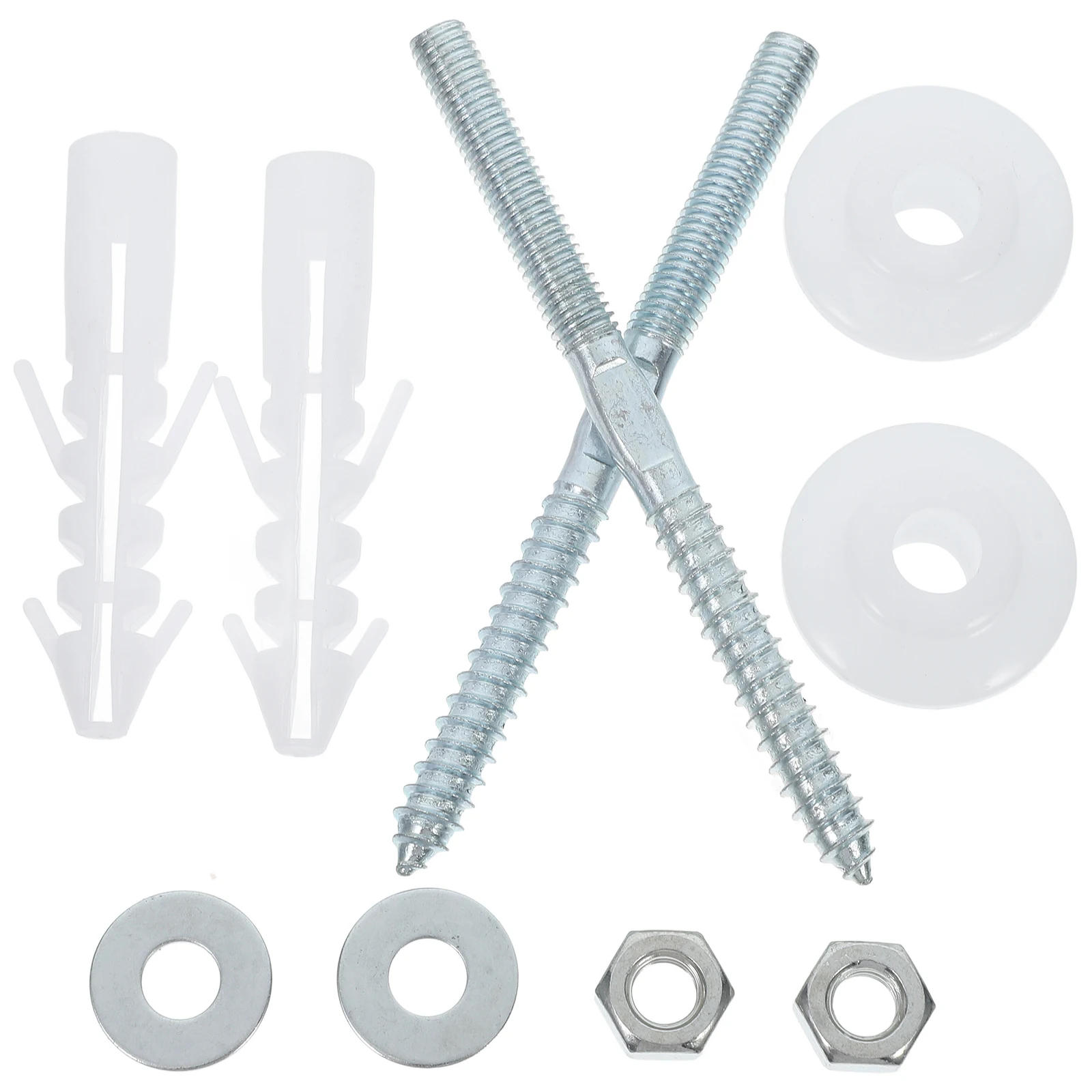 

Universal Washbasin Installation Durable Fastening Screws for Wall Mounted Basin Secure Mounting Hardware Silver Easy Setup